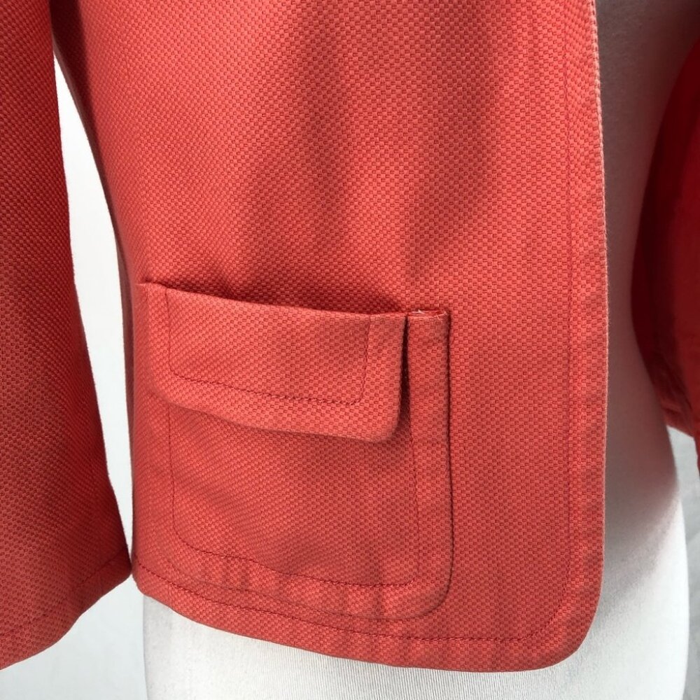 Red Talbots Coral Open Front Notched Collar Short… - image 3